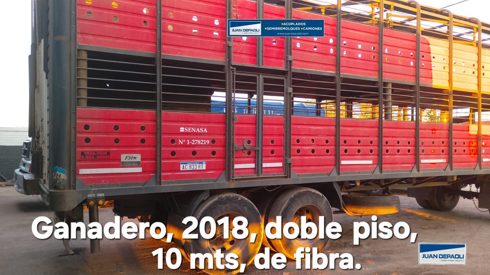 SEMIRREMOLQUE GANADERO DOBLE PISO AÑO 2018